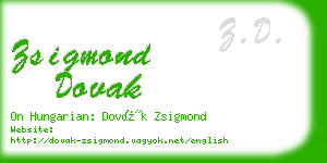 zsigmond dovak business card